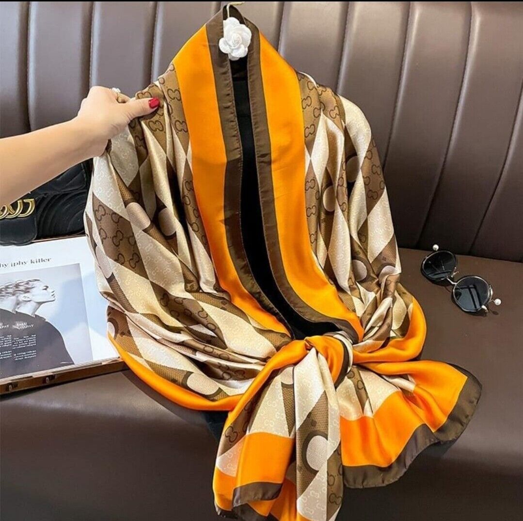 Luxury New Fashion Silk Feel Long Large Scarf Shawl Head Wrap Beach Shawl