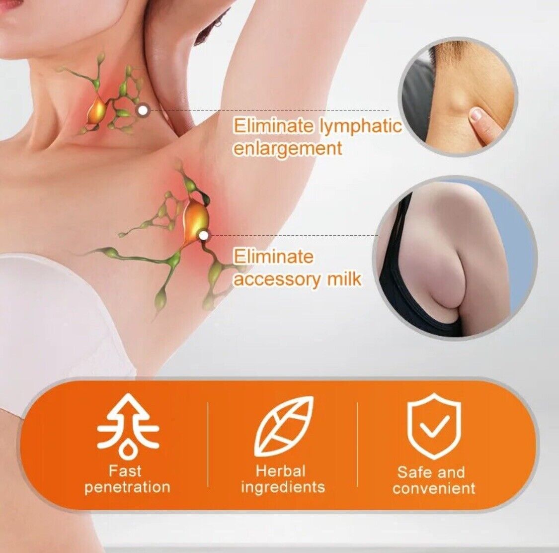 2pc Herbal Lymphatic Drainage Cream, Neck Ointment for Anti-Swelling HGS