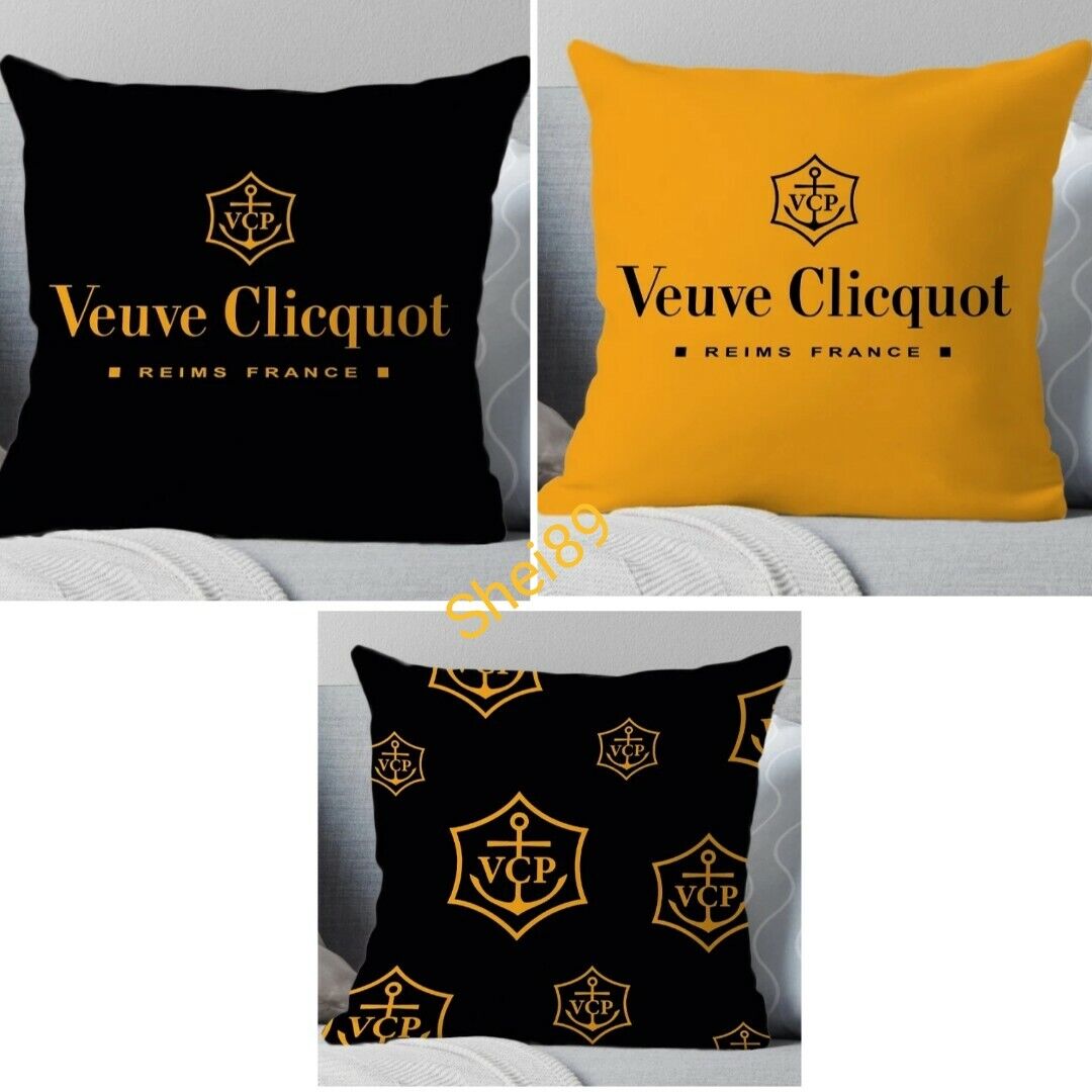 Champagne Luxury Canvas Feel Cushion Covers Veuve