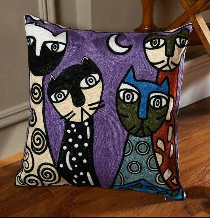 Cushion Cover Abstract Nordic Picasso Style Cover Embroidered Decor