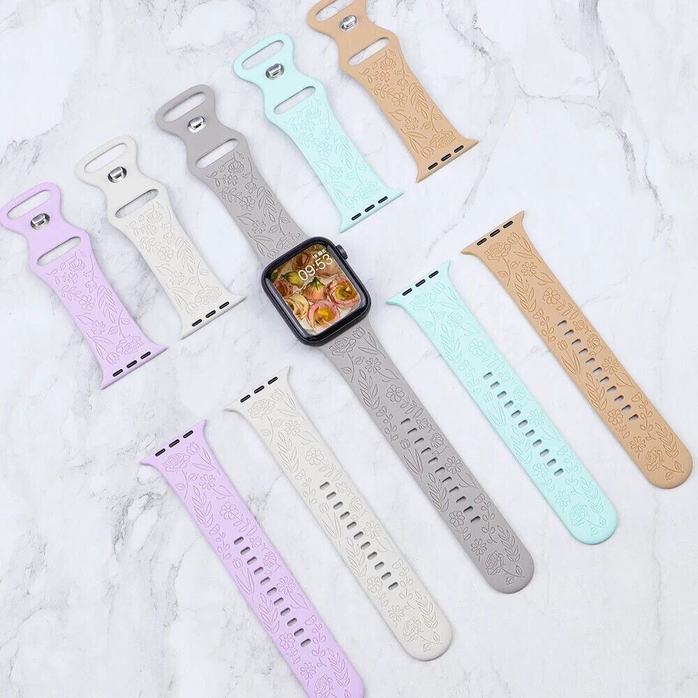 Apple Watch Replacement Band Strap Series 9 8 7 6 5 4 3 SE 38 40 41 Engraved