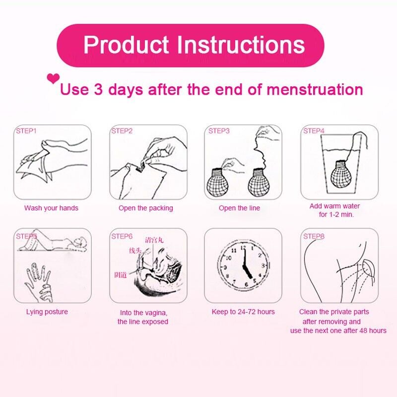 Herbal Womb Detox Yoni Vaginal Pearls Cleansing Pearls 3pcs + Free Applicator