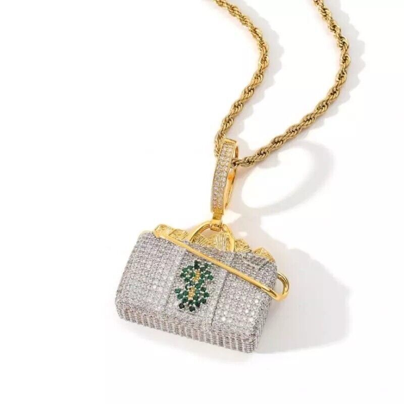 Hip Hop Dollar Necklace Rapper Bling Necklace + Pendant Fashion Jewellery