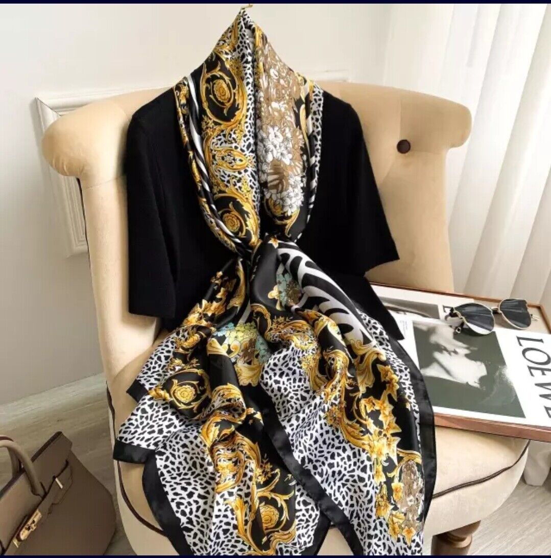 Luxury New Fashion Silk Feel Long Large Scarf Shawl Head Wrap Beach Shawl
