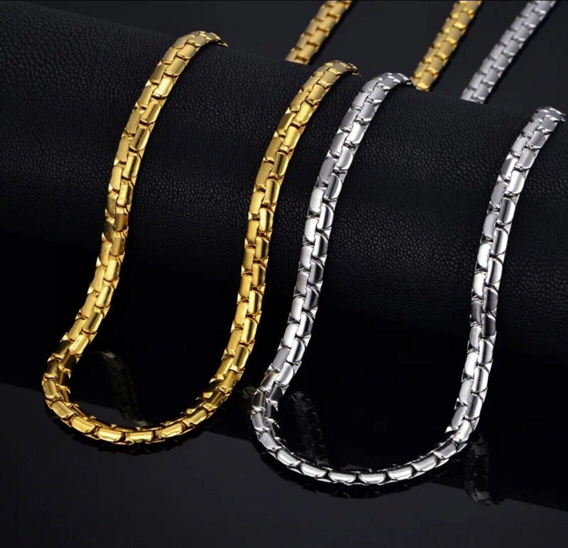 Unisex Flat Snake Chain Necklace, 6mm Stainless Steel, Silver, 20" HGS