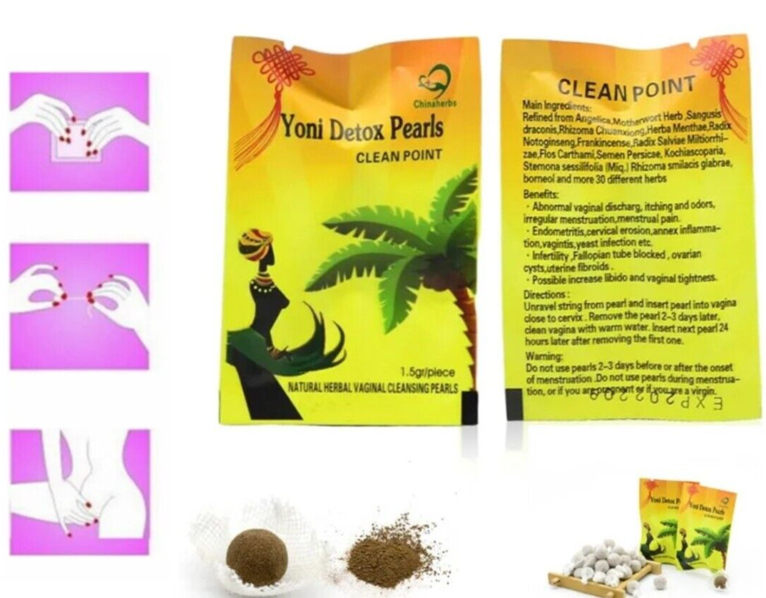 YONI PEARLS *UK STOCK*Vagina/Womb Detox Cleanse 3/6/9/12/15/30 Pearls