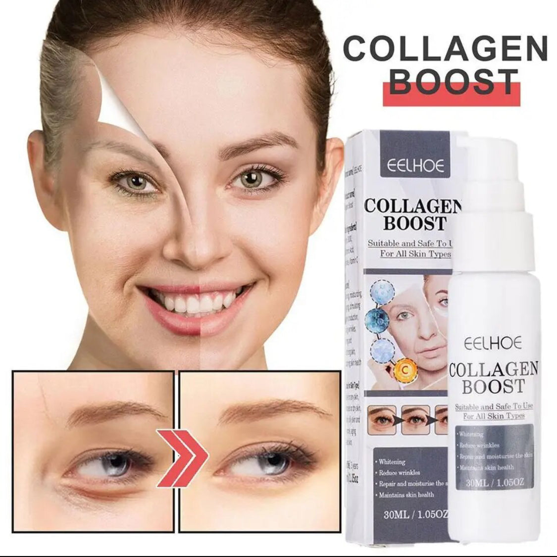 Collagen Boost Anti-Aging Serum Dark Spot Corrector 30ml Spot Face Cream Pale Spot Dark Wrinkle Removal Removing