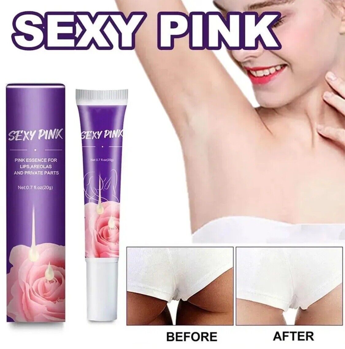 Intimate Area Whitening Body Cream For Lips Buttocks Nipple Underarm Unisex