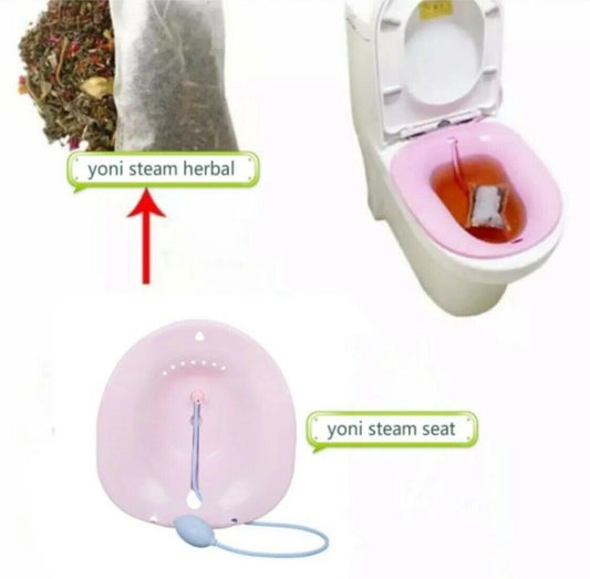 Yoni Seat & Steam Herbs Set Healing Blend, Womb Cleansing, Tightening Fertility