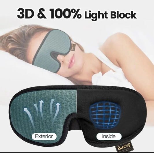 3D Sleep Mask Light Soft Sleep Aid Travel Eye Mask, Breathable Night Eye Patch