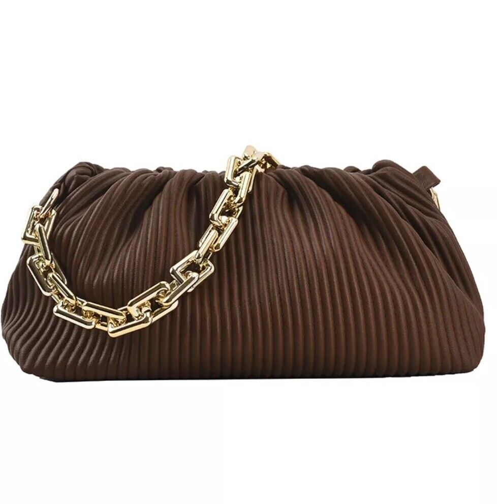 Luxury Quilted Chain Woven Handbag Cloud Dumpling Cross Body Trendy Bag