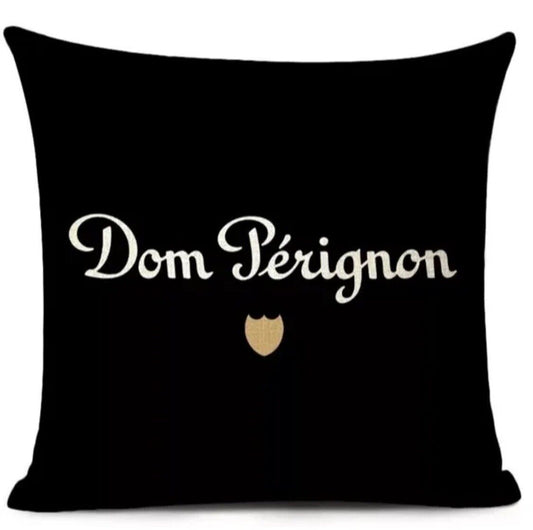 Beautiful Perignon Champagne Nordic  Luxury Cushion Cover Pillow Case Black