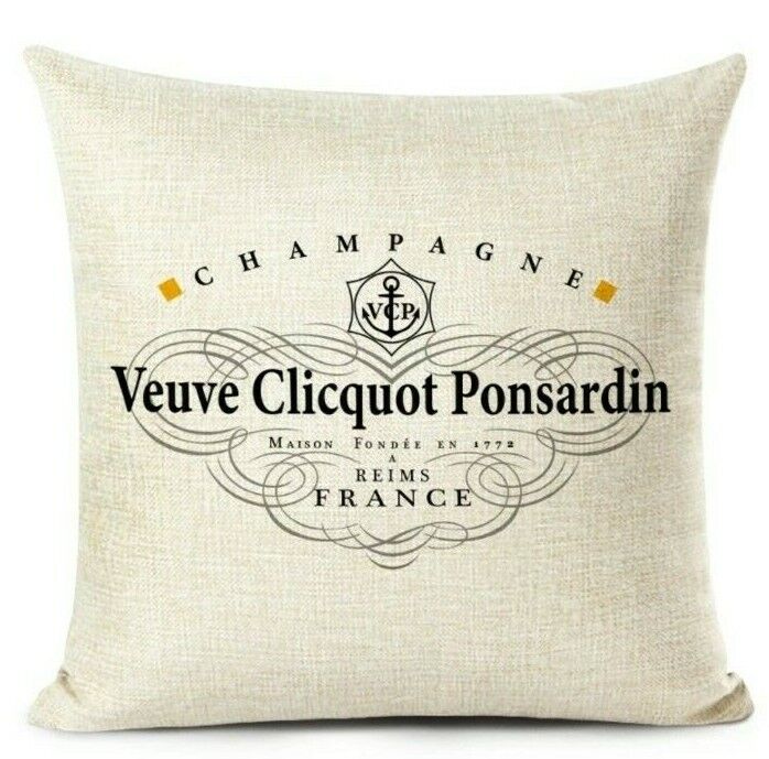 🇬🇧 Nordic Veuve Champagne Cushion Moet Cover Pillow Case Mininalist Decor