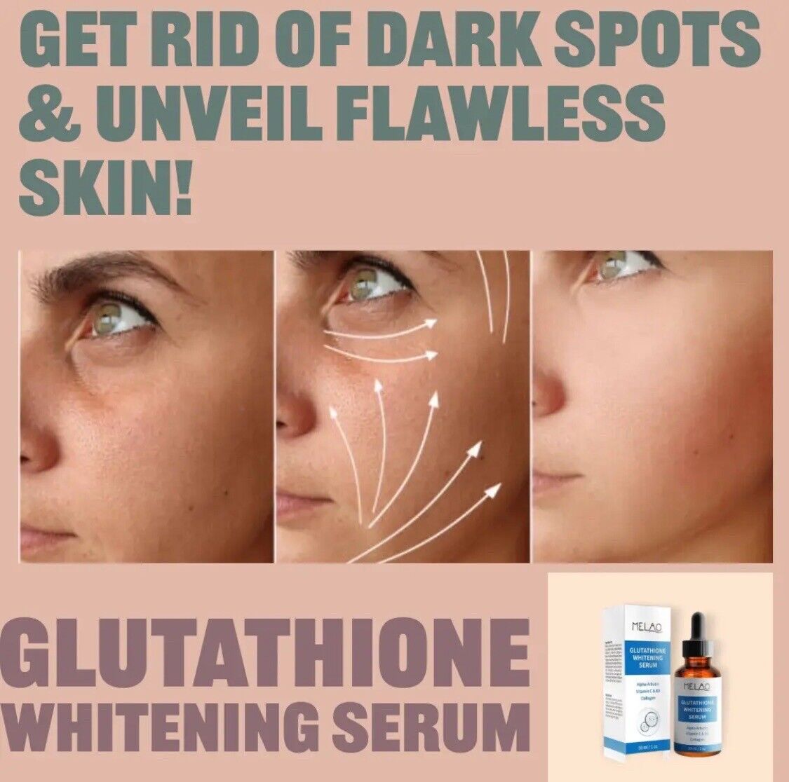 Glutathione Serum Whitening Lightening With Retinol Alpha Arbutin Kojic Acid