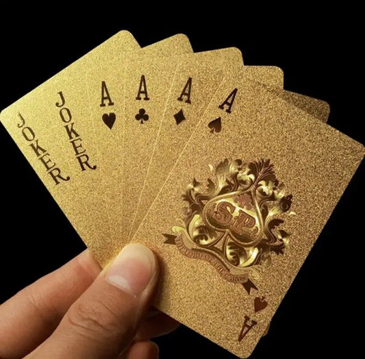 Gold Playing Cards Deck - Perfect For Poker, Practical Jokes & Party Gift