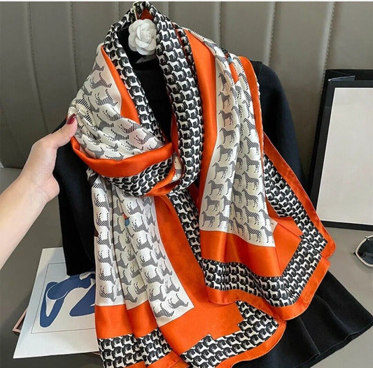 Luxury New Fashion Silk Feel Long Large Scarf Shawl Head Wrap Beach Shawl