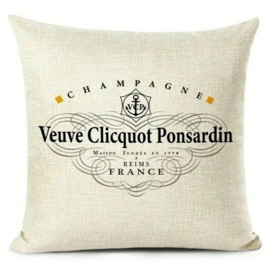 Beautiful Nordic Veuve Champagne Cushion Moet Cover Pillow Case Mininalist Decor