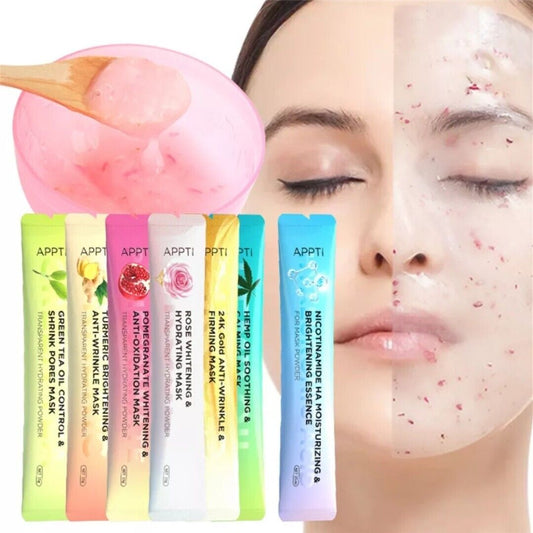 3pcs Collagen Face Mask Anti Ageing  Hydro Jelly Facial Mask, Brightening Mask