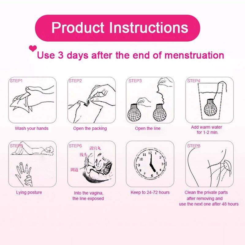 Herbal Womb Detox Yoni Vaginal Pearls Cleansing   Pearls 3pcs + Free Applicator