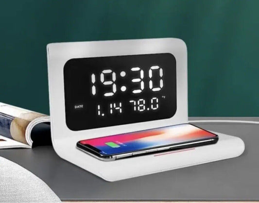 New Smart Desk Wireless Charger + Alarm Clock  || Fast Charge | Temperature(C/F)