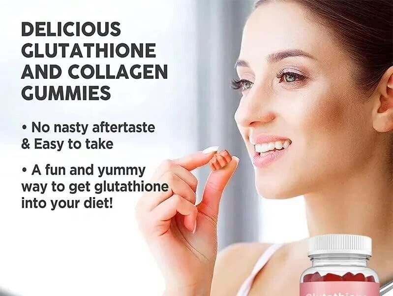 Glutathione Gummies 500mg Natural Antioxidant & Liver Cleanse + Collagen