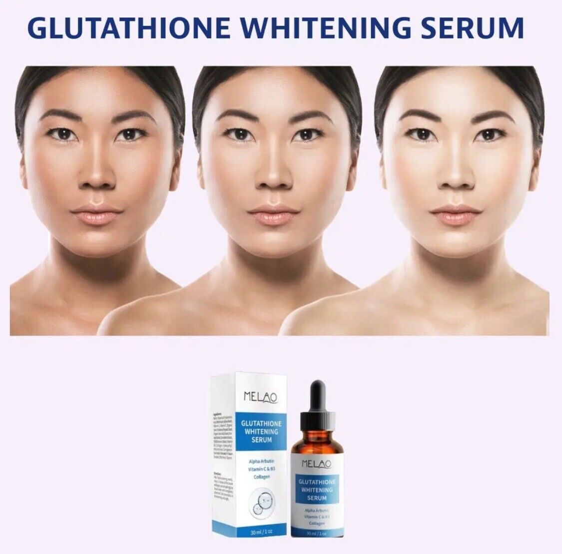 Glutathione Serum Whitening Lightening With Retinol Alpha Arbutin Kojic Acid