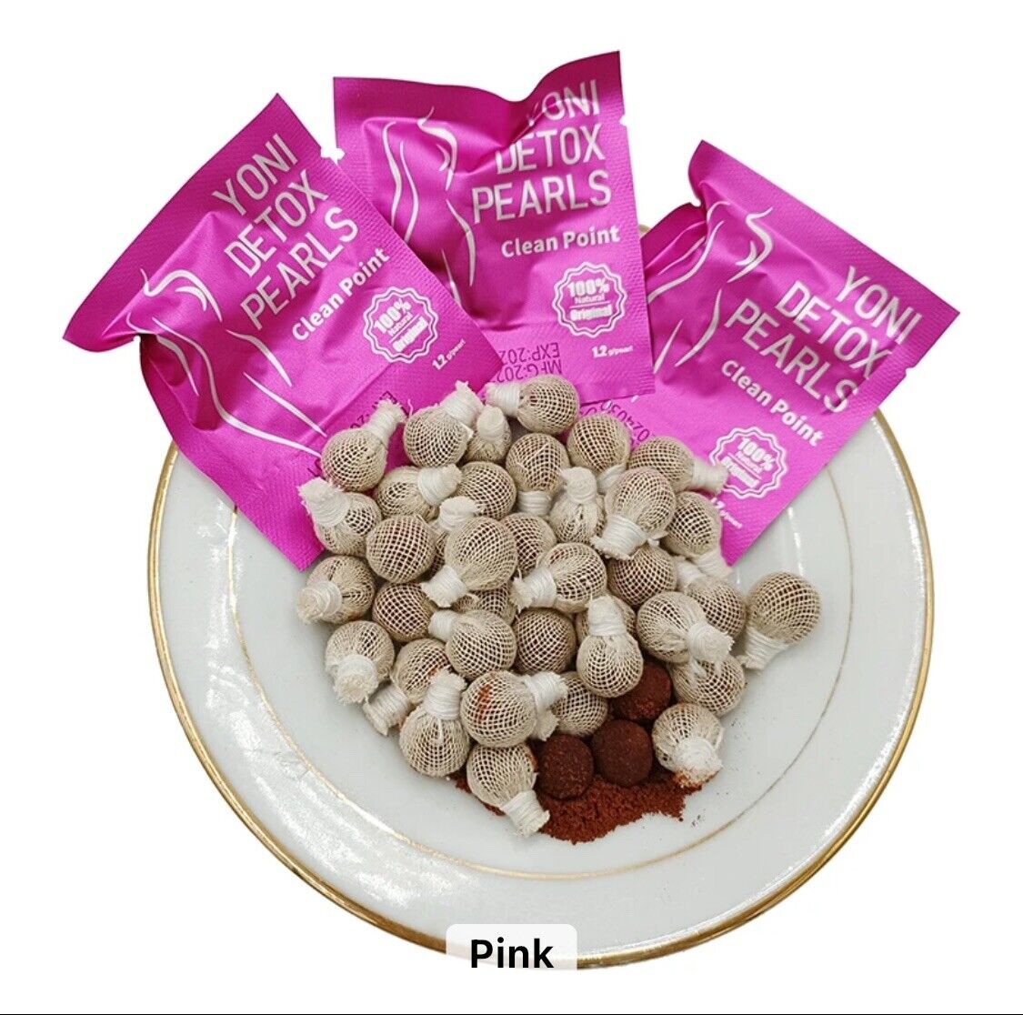 Yoni Detox Pearls - Blushing Pink | 3 Pack | 14 TCM Herbs