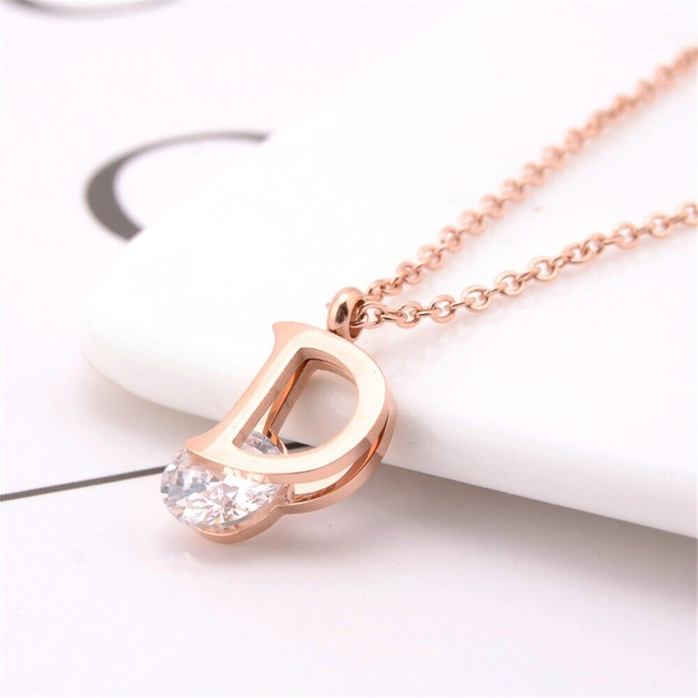 Initial Letter Classic Necklace & Earring Set Trendy Fashion Jewelry Gift Set