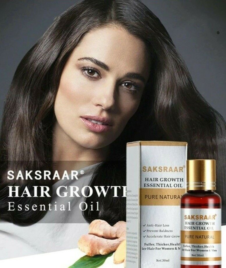 Anti Hair loss growth serum oil 100% natural extract 30ml Saksraar Hair 