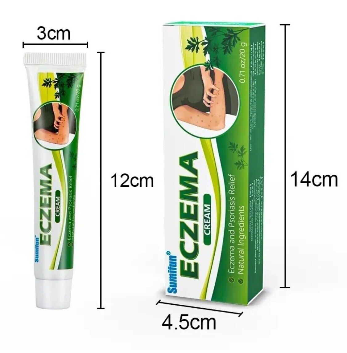 Eczema Dermatitis Psoriasis Skin Cream Ointment Treatment Anti-itching